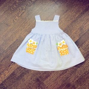 Cutest ever Florence Eiseman seersucker dress 24m NEW